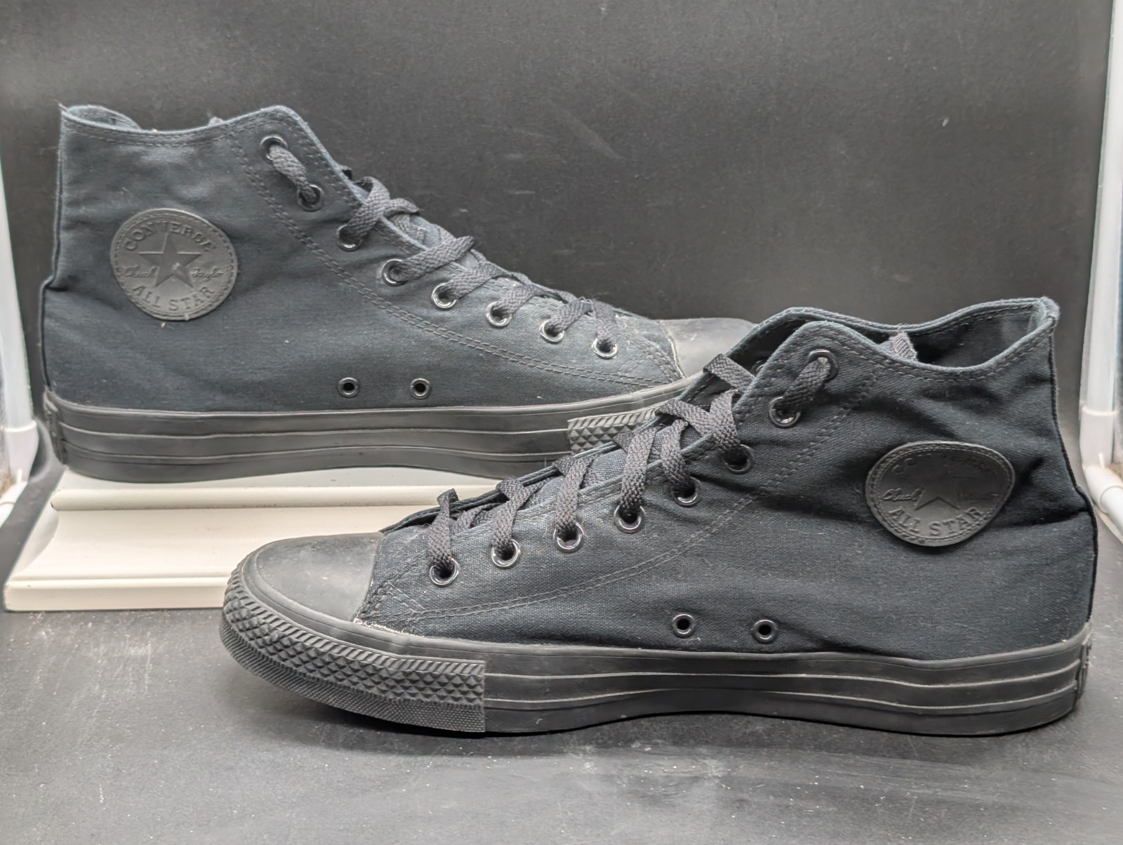 Converse Ctas Chuck Taylor All Star Hi Top Stealth Monochrome Black Sneakers 12