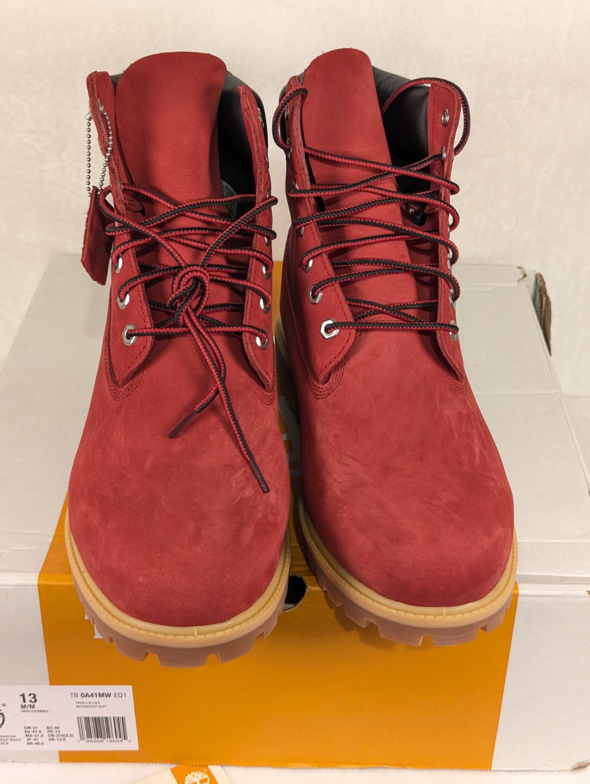 Men’s Timberland Premium 6 Waterproof Boots – Dark Red Gum Nubuck TB0A41MWEQ1