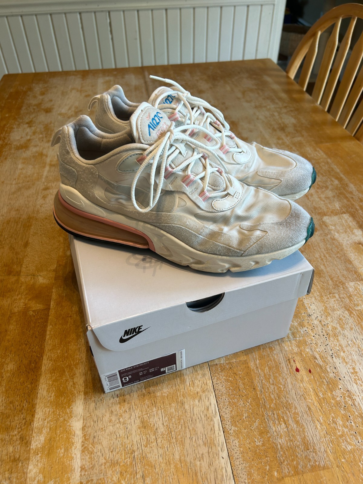 Size 9.5 – Nike Air Max 270 React American Modern Art