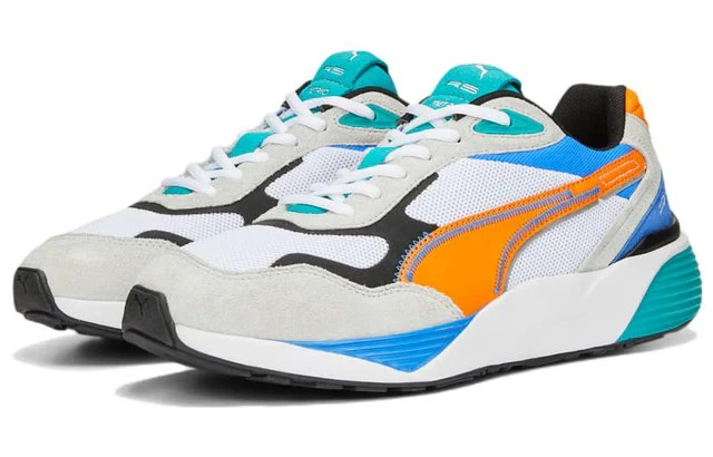 Puma Mens RS-Metric Sneakers Shoes Casual | White/Blue/Orange