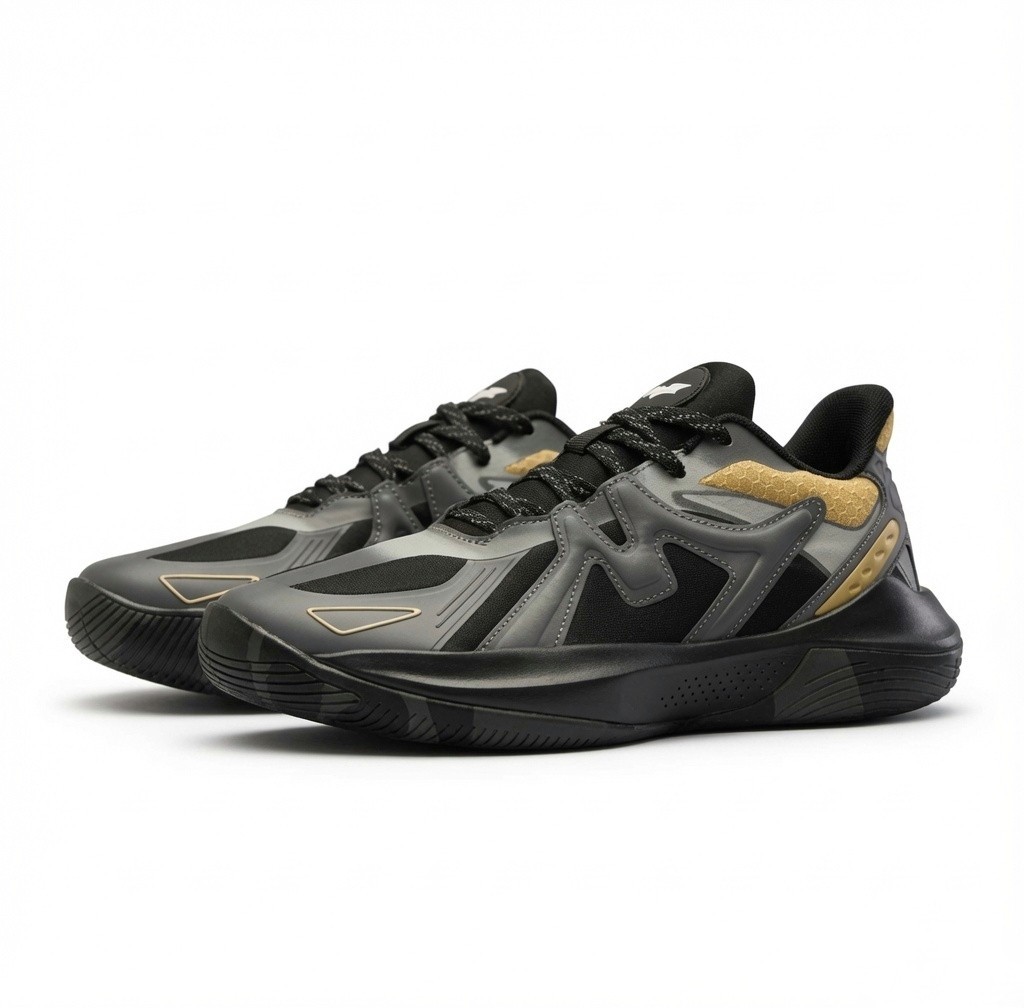 Low Top Men Sneakers Black Grey Gold Athletic Plus Casual Batman Suit Edition