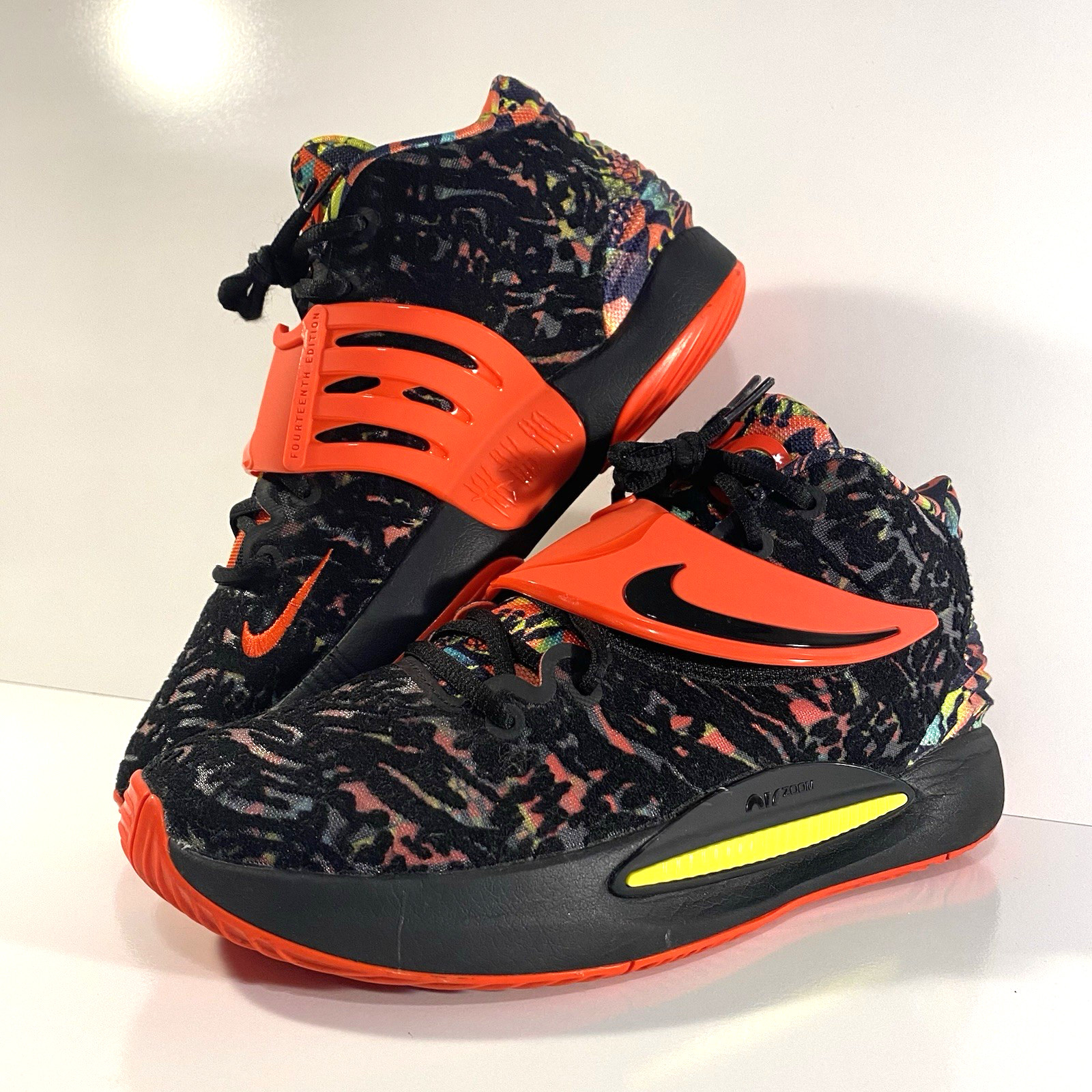 Nike Mens Size 9.5 KD14 Kevin Durant Dream Black Bright Crimson CW3935-002