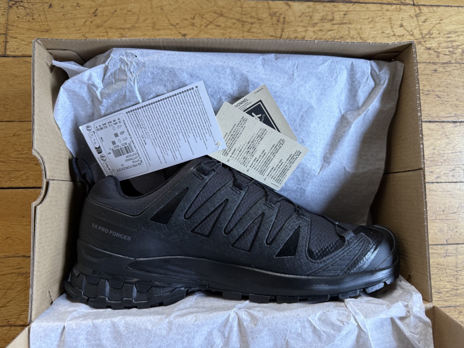 Salomon XA PRO FORCE GTX Gore-Tex NEW in Box with tags Size US MENS 10.5 BLACK