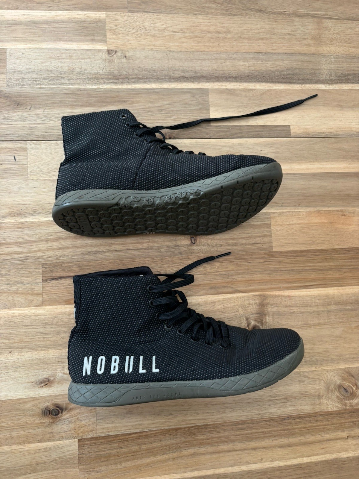 Nobull Super Fabric Trainer High Top Black Sneakers Shoes Sz Mens 8.5 Womens 10