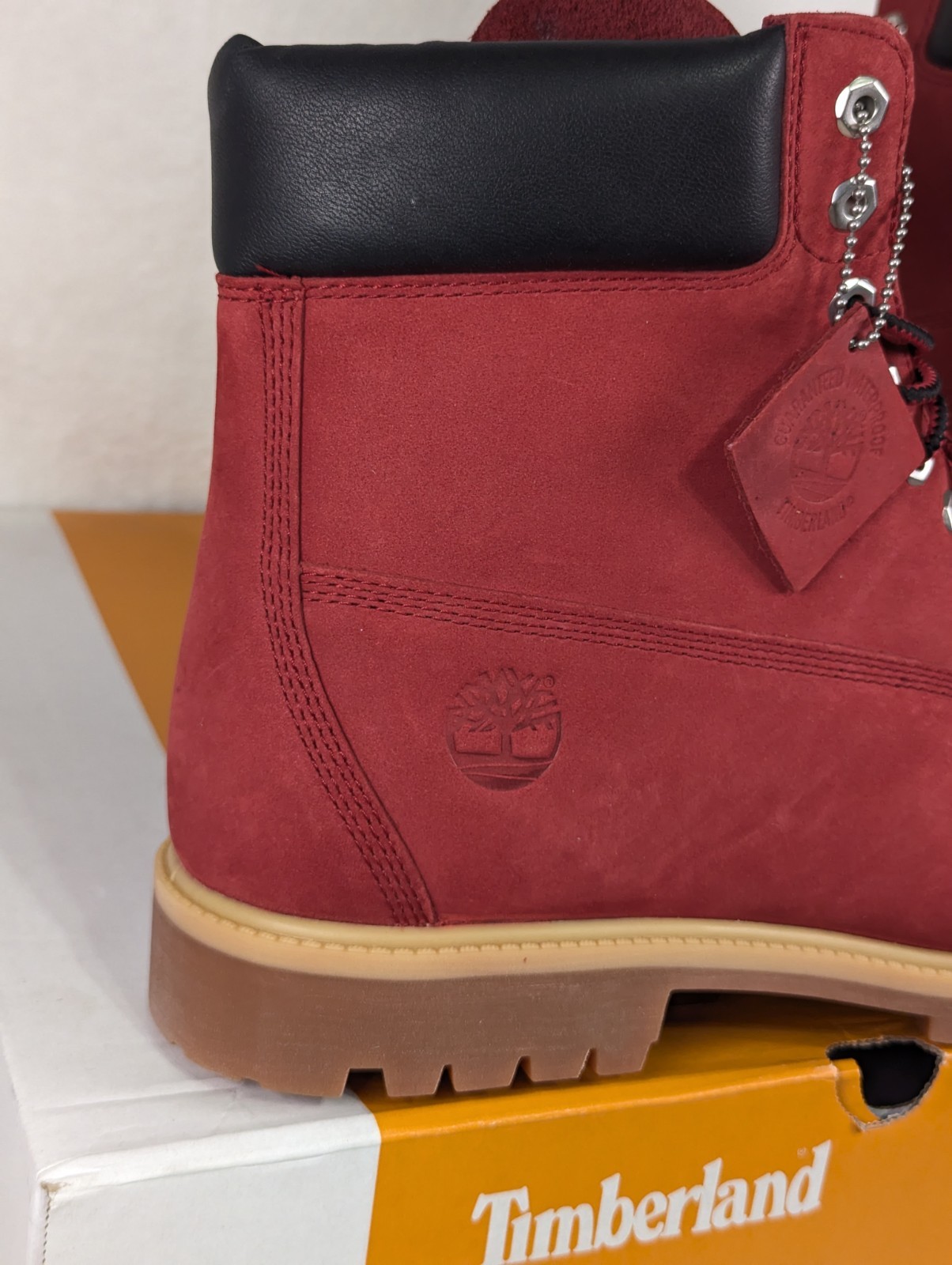 Men’s Timberland Premium 6 Waterproof Boots – Dark Red Gum Nubuck TB0A41MWEQ1
