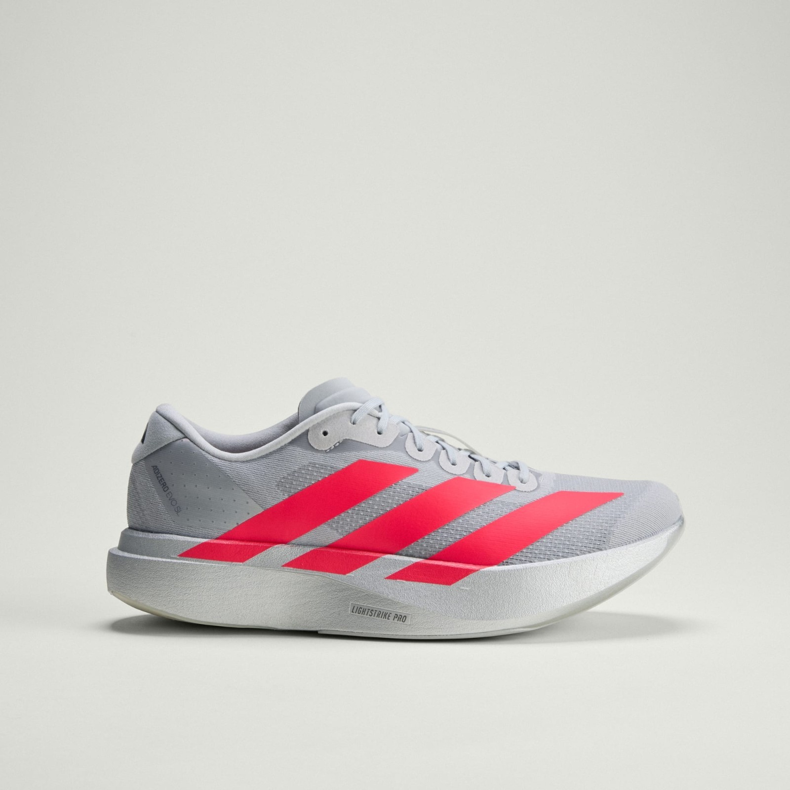 Adidas Adizero EVO SL Silver Lucid Red Gym New Men Running Training Shoe KI3381