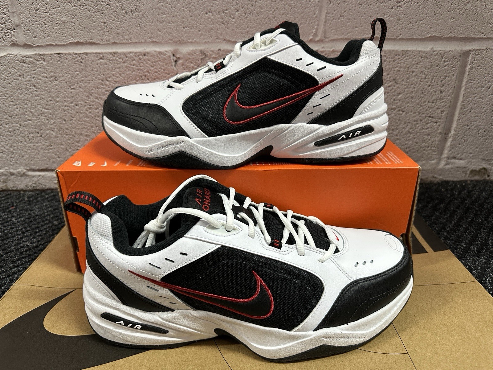 Size 12 – Nike Air Monarch IV 4E Wide ‘White Black Varsity Red’ 416355-101