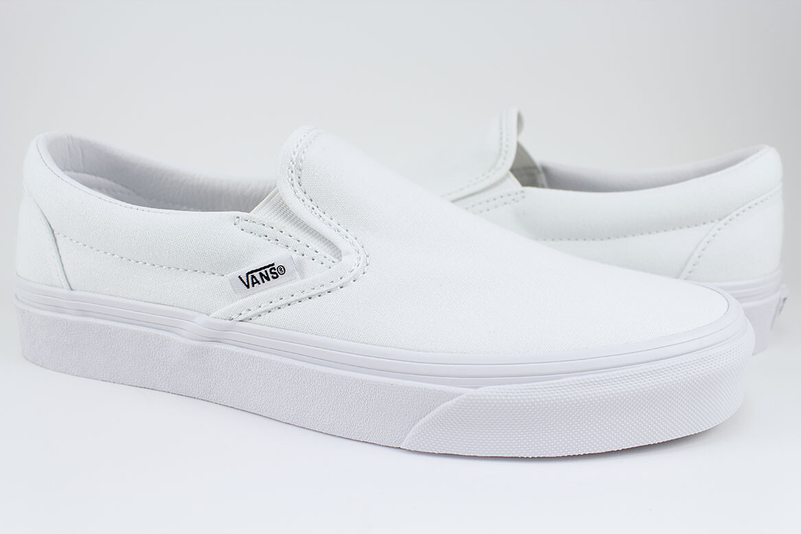 Vans Classic Slip-On – True White/White – Canvas Shoes – VN000EYEW00 – Men/Women