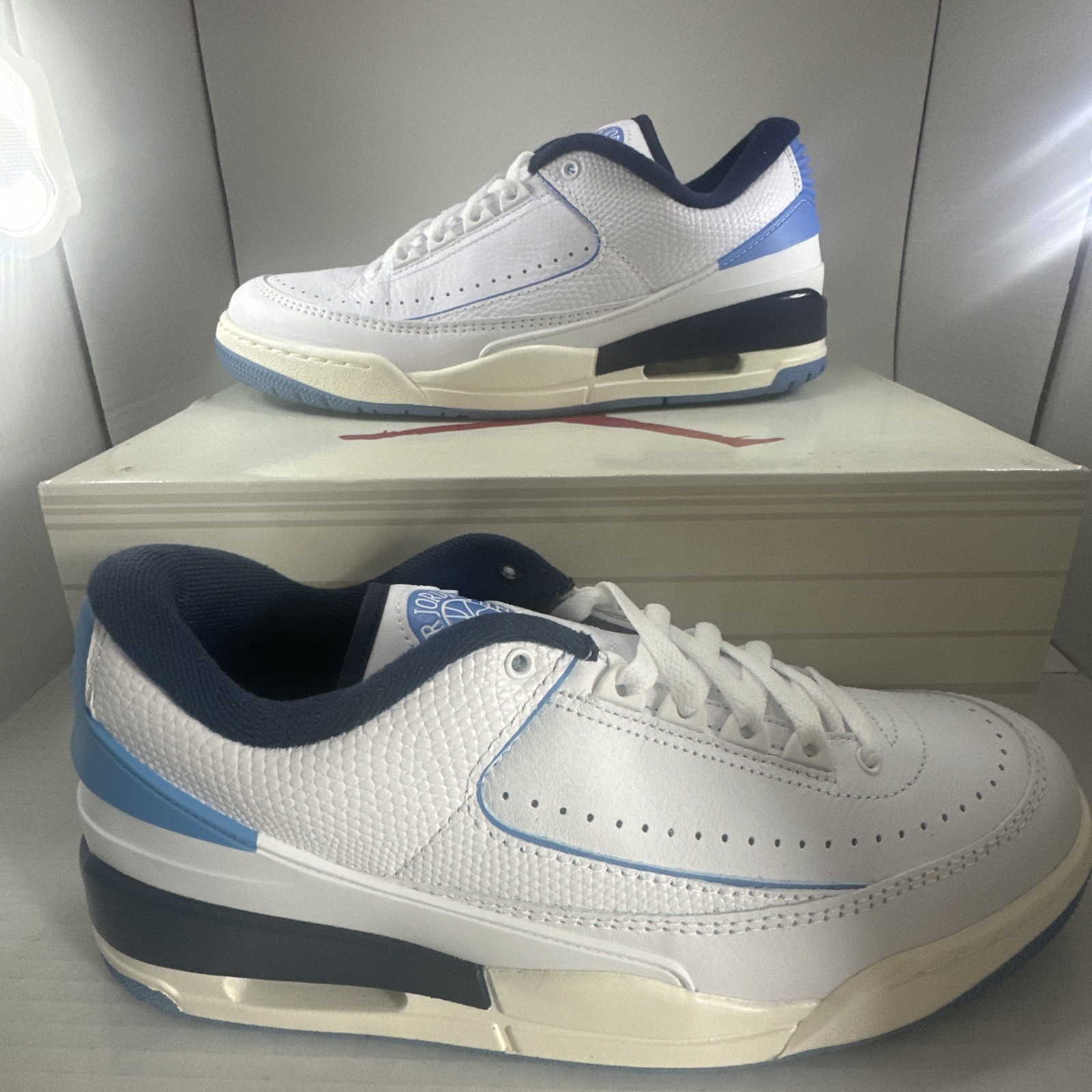 Nike Air Jordan 2/3 UNC White Blue Black FD0383-144 Mens New size 9.5