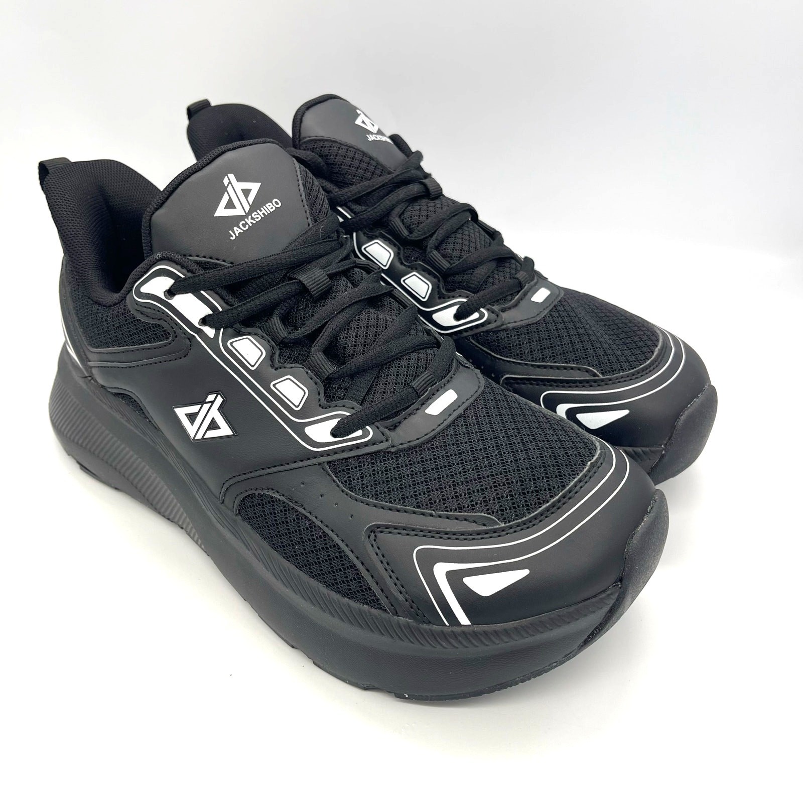 Jackshibo 3036 Black Wide Toe Box Men’s Shoes Size 10 Plantar Fasciitis Support
