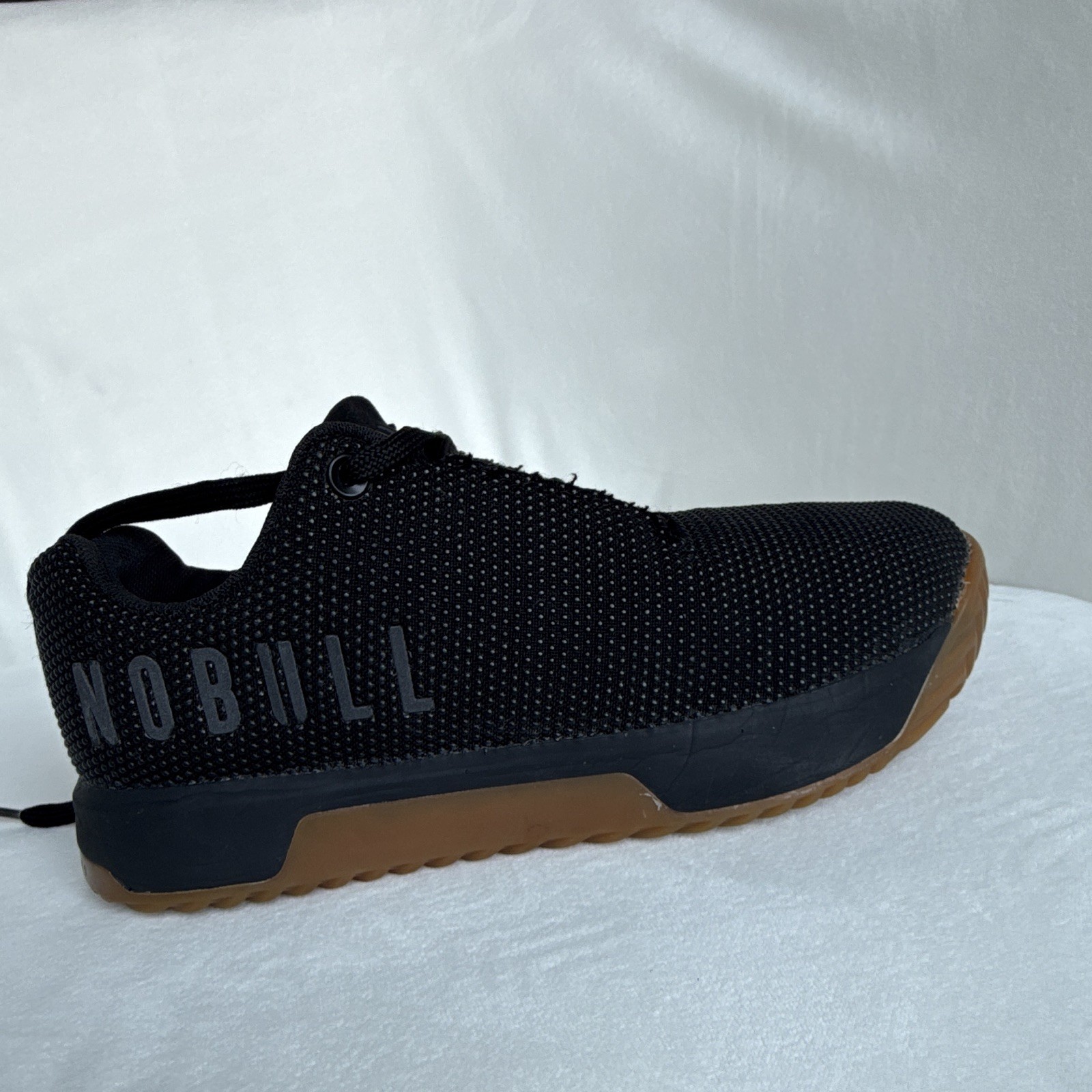 NOBULL unisex Black/Brown Low Top Lace-Up Athletic Sneakers Gum Rubber Sole