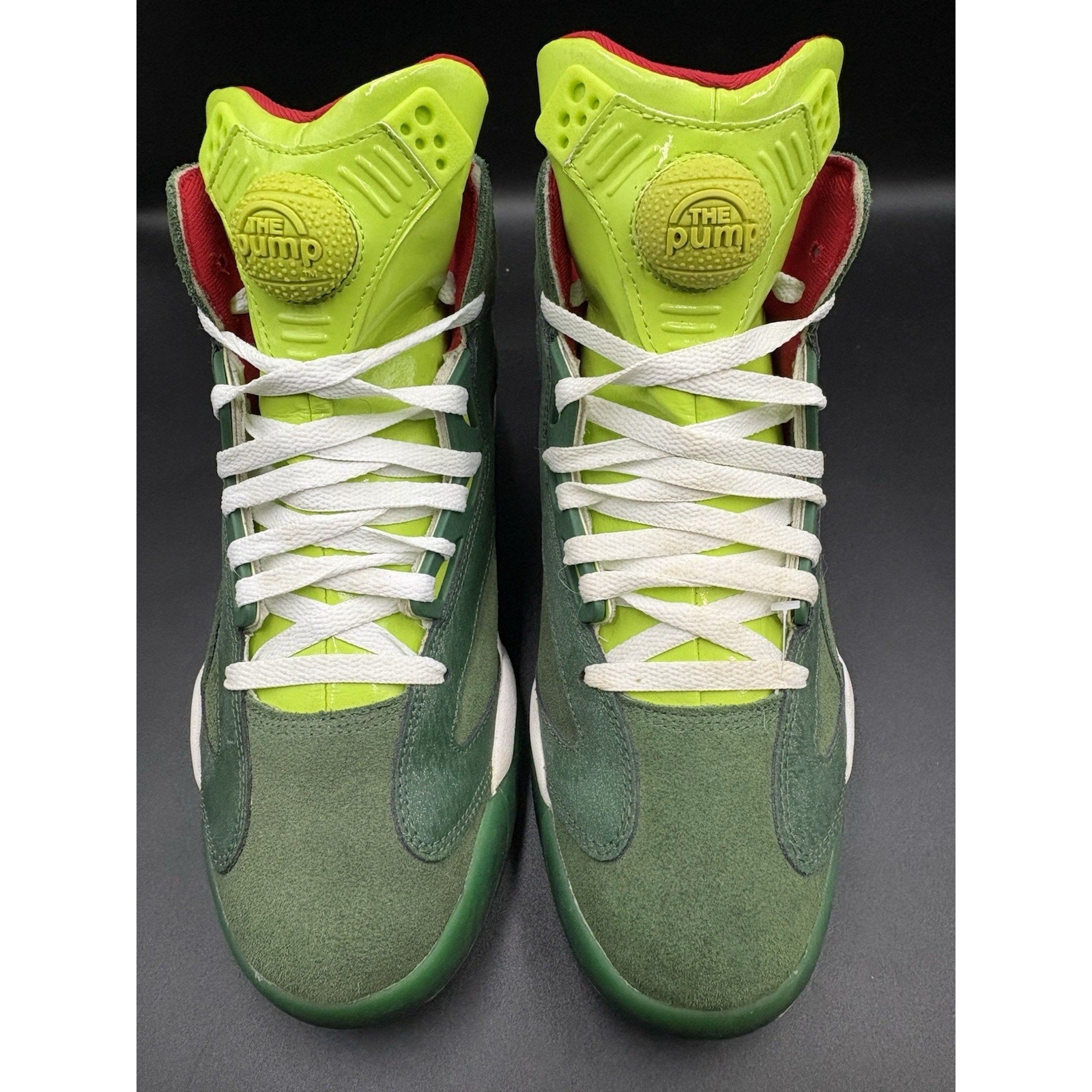 Reebok Shaq Attaq “Ghost of Christmas Present” Grinch Pump 9 mens 2013 Sneakers
