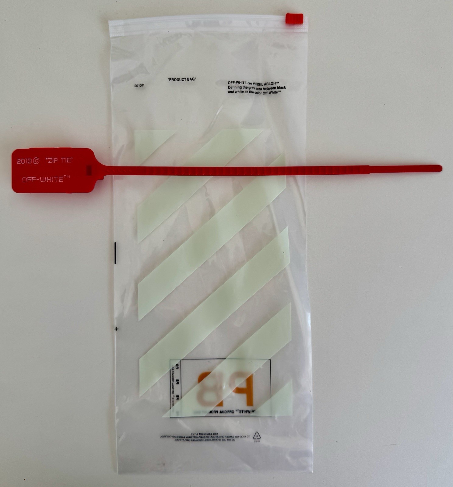 Off-White Zip Tie 2013 Red Tag Sneaker Accessory Limited Edition With Bag Unused