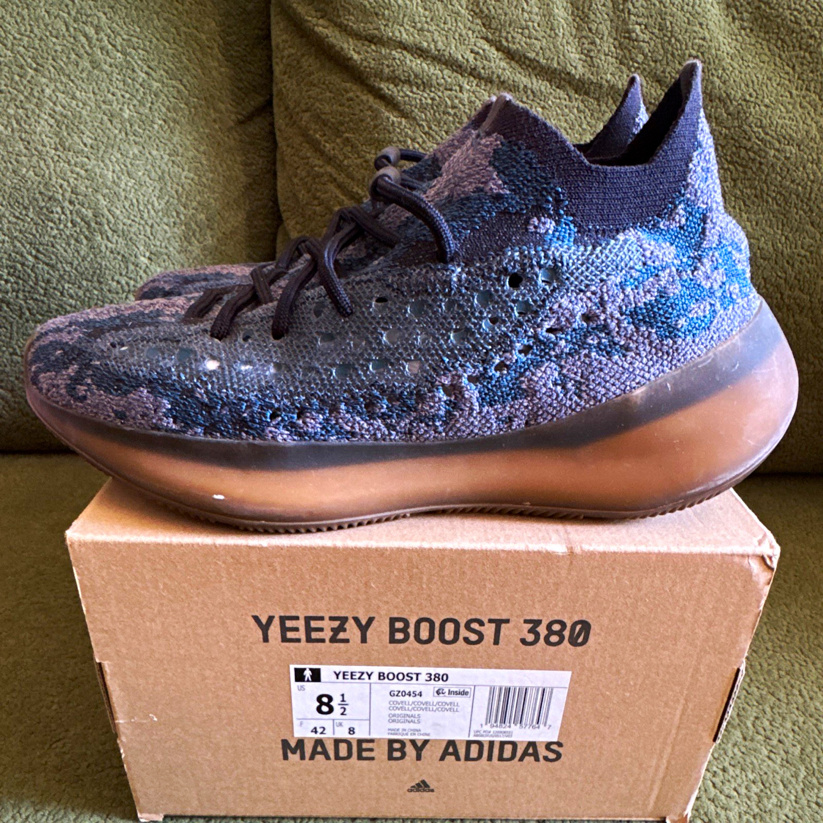 adidas Yeezy Boost 380 Covellite Blue/Black Primeknit Sneaker GZ0454