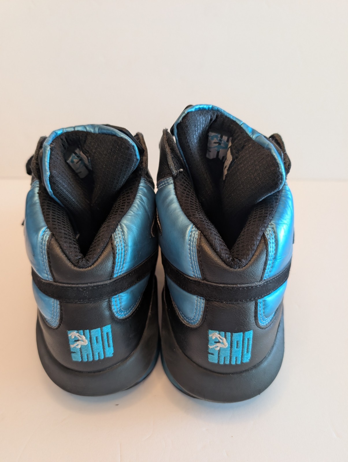 Reebok Shaq Attaq Pump Black Azure Leather Basketball High-top V55083