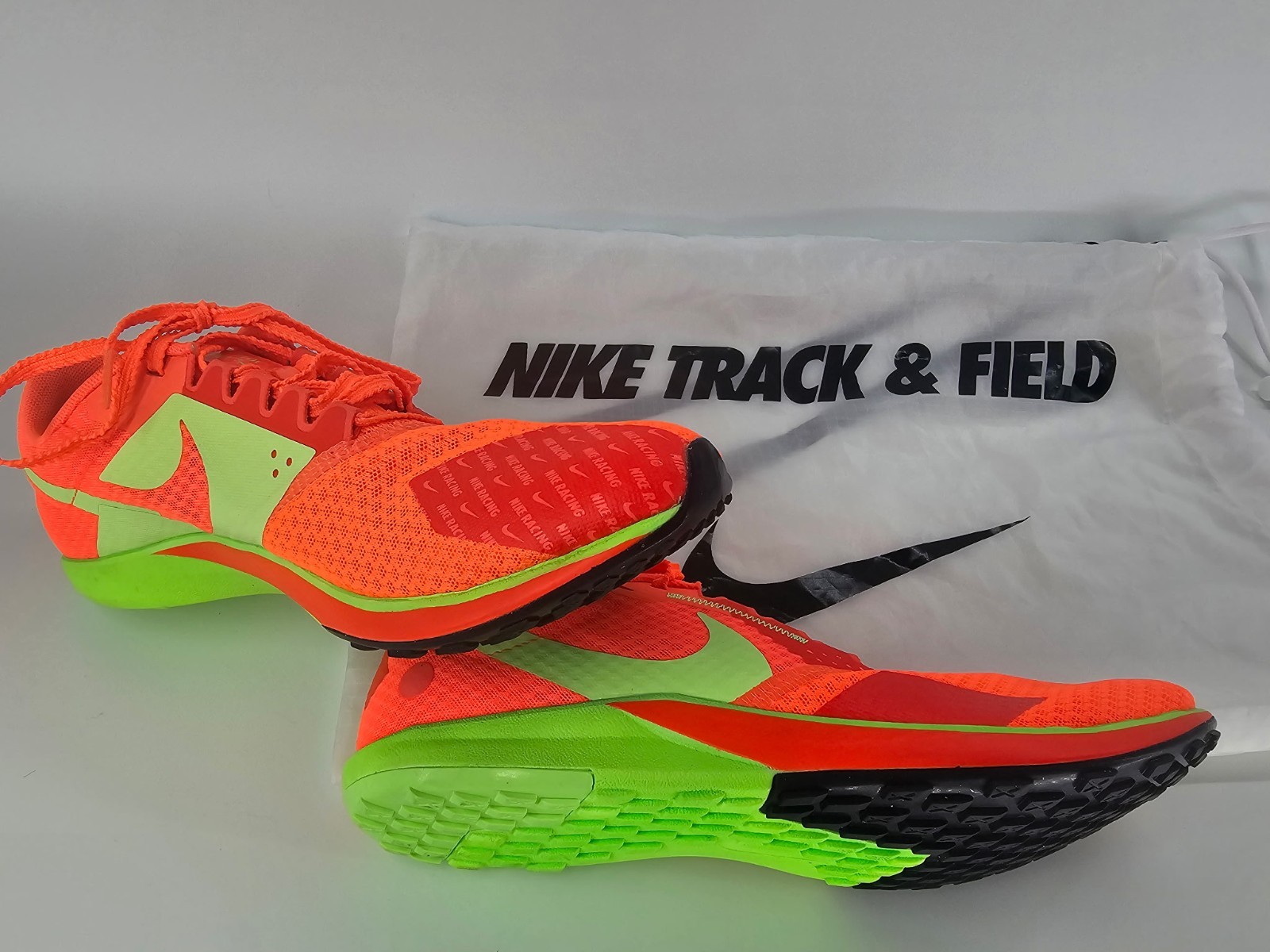 Nike Zoom Rival Waffle 6 cross-country Hyper Orange and Lime Blast Size 8