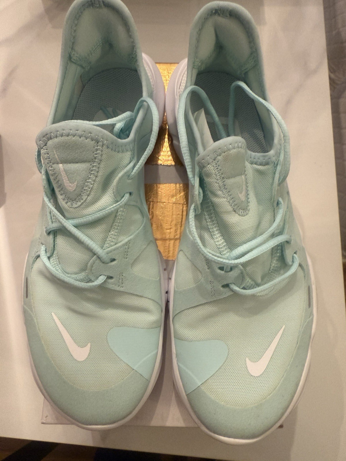 Nike Free RN Light Blue White Athletic Sneaker Mesh Lace Up Breathable