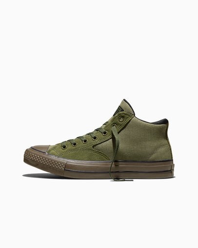 CONVERSE Chuck Taylor Malden Street Mid Top WIDE Men’s Shoes Green Suede Canvas