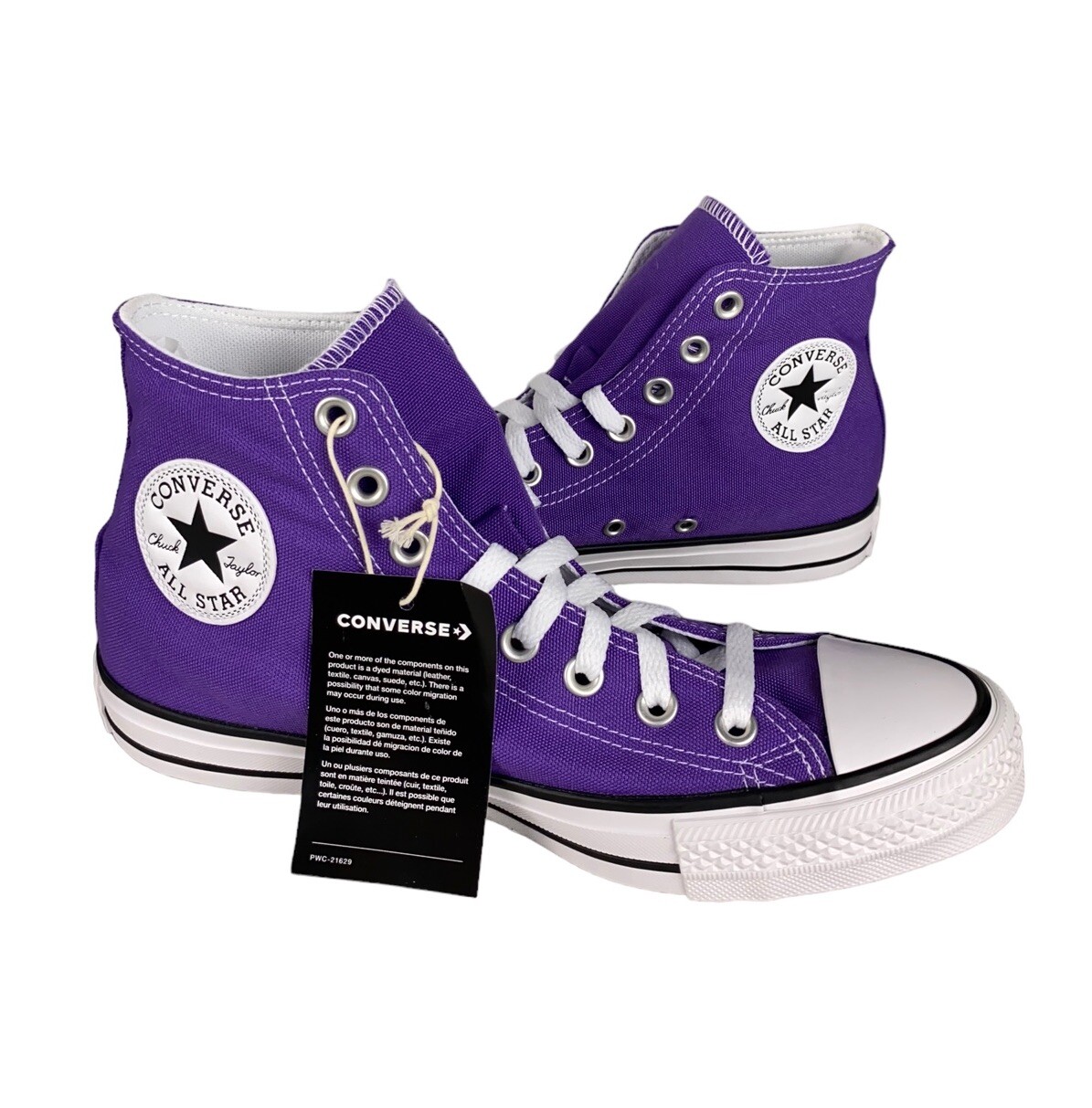 NEW Converse Chuck Taylor All Star Hi B Grade Purple White Mens Size 10 137833F