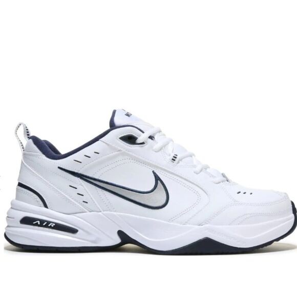 Nike Air Monarch IV 4 (4E) WIDE White Navy Blue Silver Black 416355-102 sz 9 Men