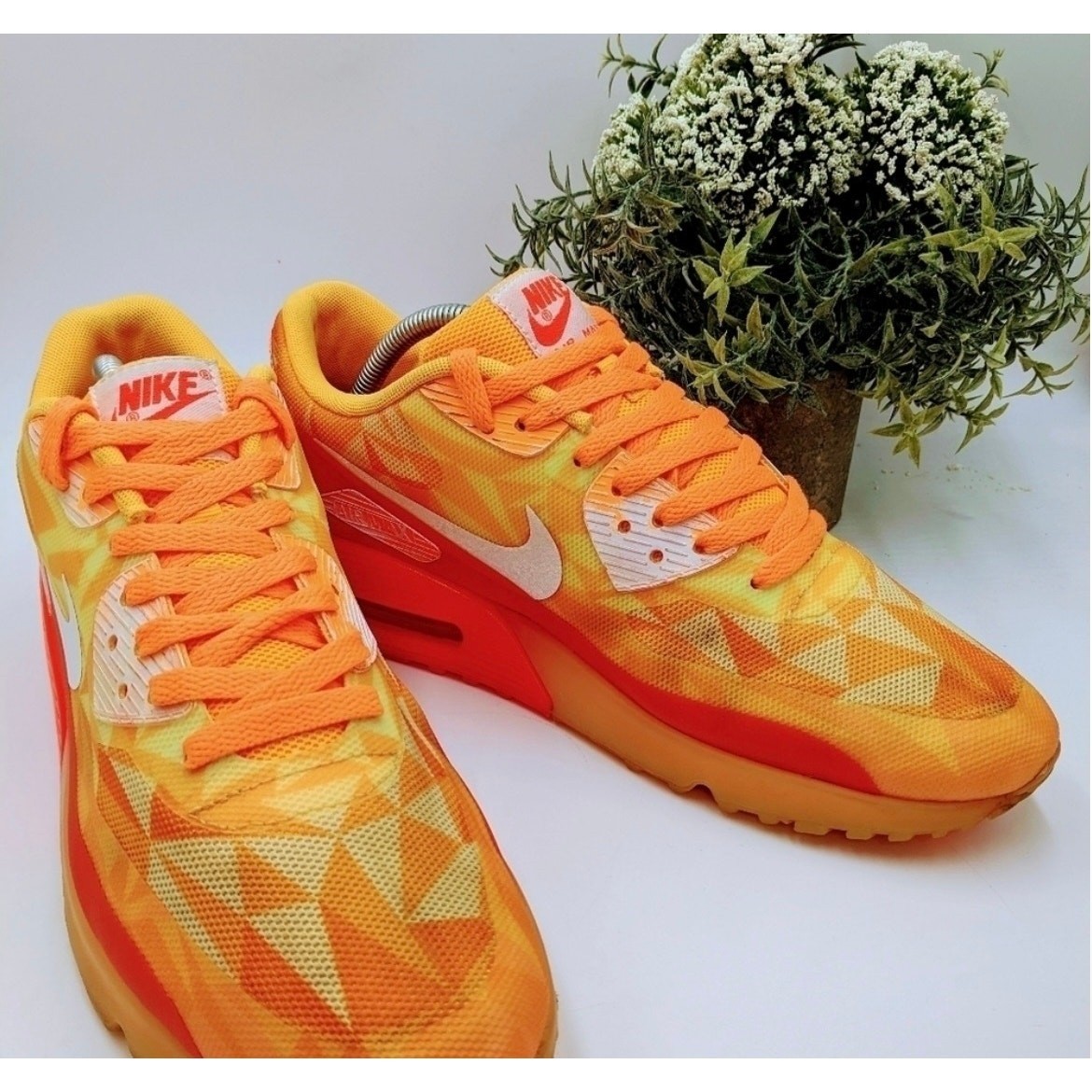 Nike Air Max 90 Ice Atomic Orange Mango 2014 Mens Size 9.5 No Box