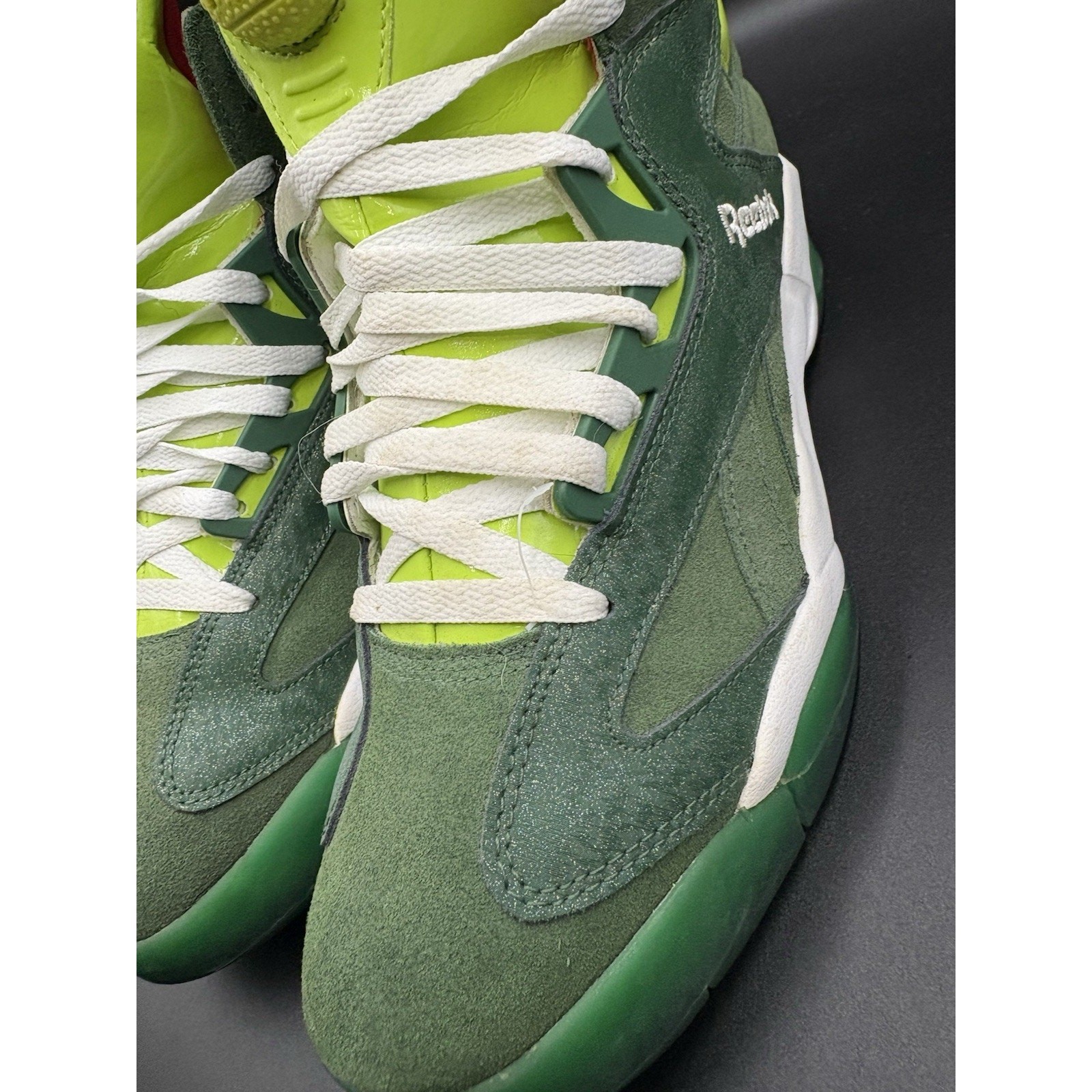 Reebok Shaq Attaq “Ghost of Christmas Present” Grinch Pump 9 mens 2013 Sneakers