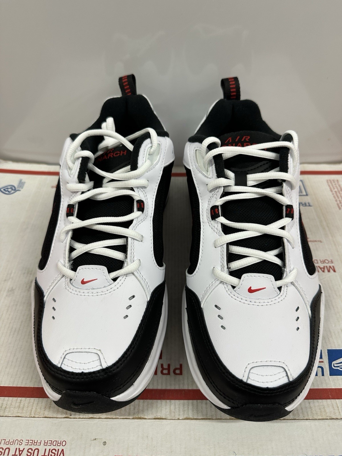 Nike Air Monarch IV 4E Wide ‘White Black Varsity Red’ 416355 101 Size 9