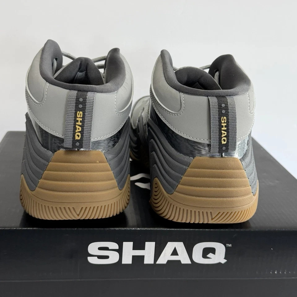 NEW Mens Shaq Juggernaut Gray Mid Top Basketball Shoes, Size 9.5