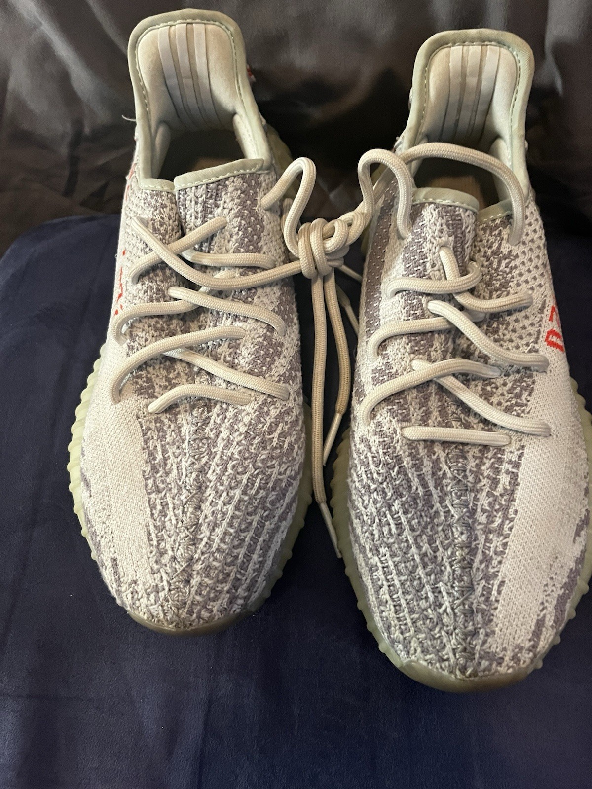 Adidas Yeezy Boost 350 V2 Zebra Mens size 7 White Black Red Shoes
