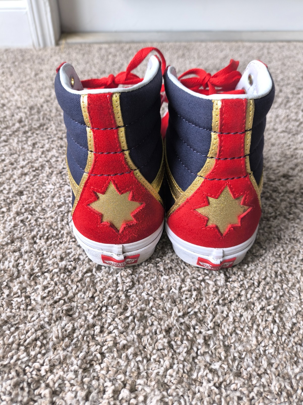 Vans x Marvel “Captain Marvel” Sk8-Hi Sneakers Size 7.5M – 9W