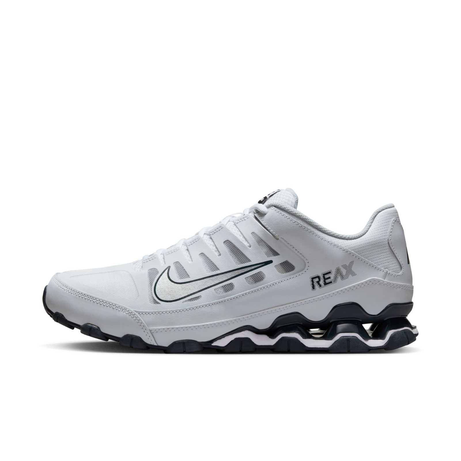 Nike Men’s Reax 8 TR Mesh 621716-108 Metallic White Athletic Shoes