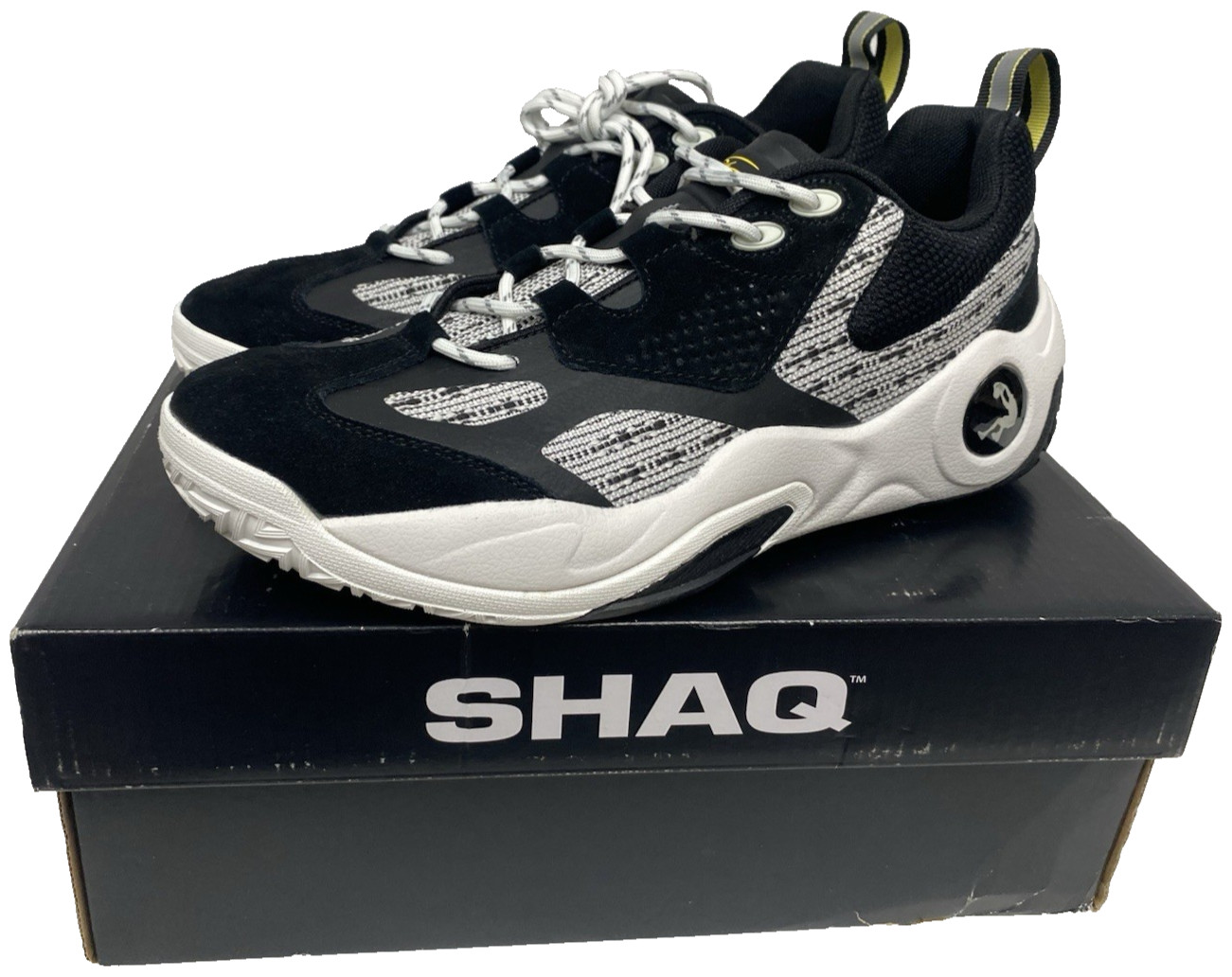 Shaq ( 11 ) Raq Low Basketball Mens Shoes Black White Mid AQ95009MBW