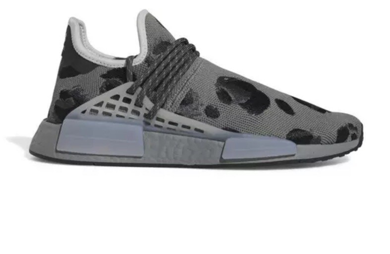 Adidas NMD HU Pharrell Animal Print Ash Grey Shoes ID1531 Men’s Size 11