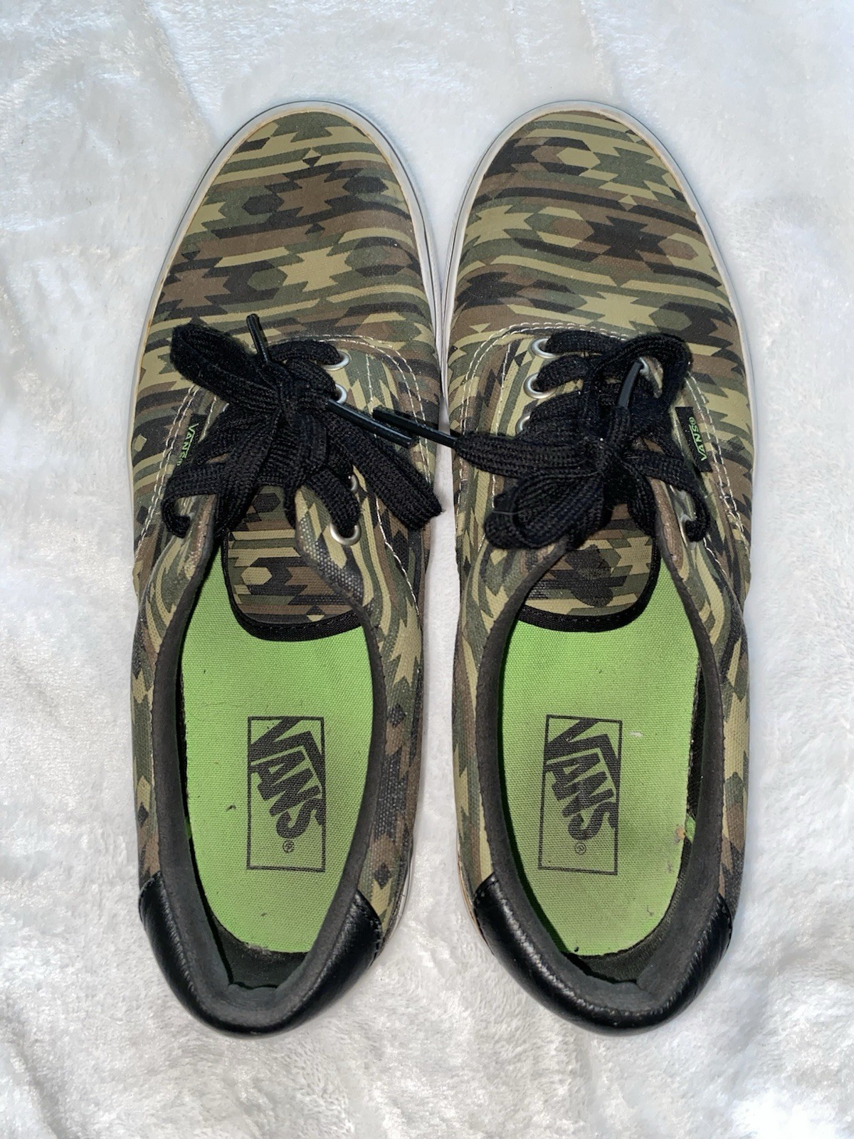 Vans Era 59 Native Camo Aztec Pattern Low Top Sneakers Size M 8.5, W 10