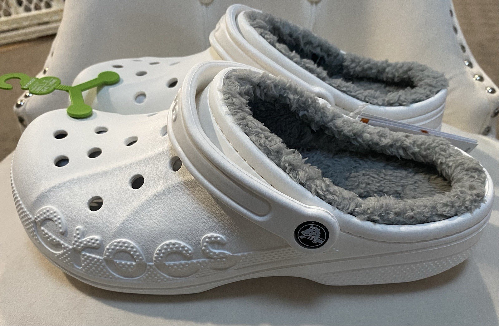 Crocs Baya Lined Clog Men 10/women 12 New White New