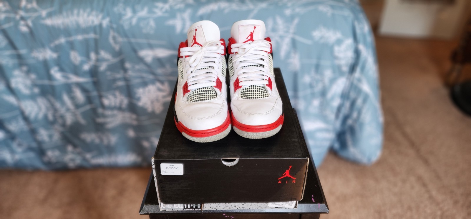 Jordan Air Jordan 4 Retro Fire Red 2012 White/Red/Black 308497-110