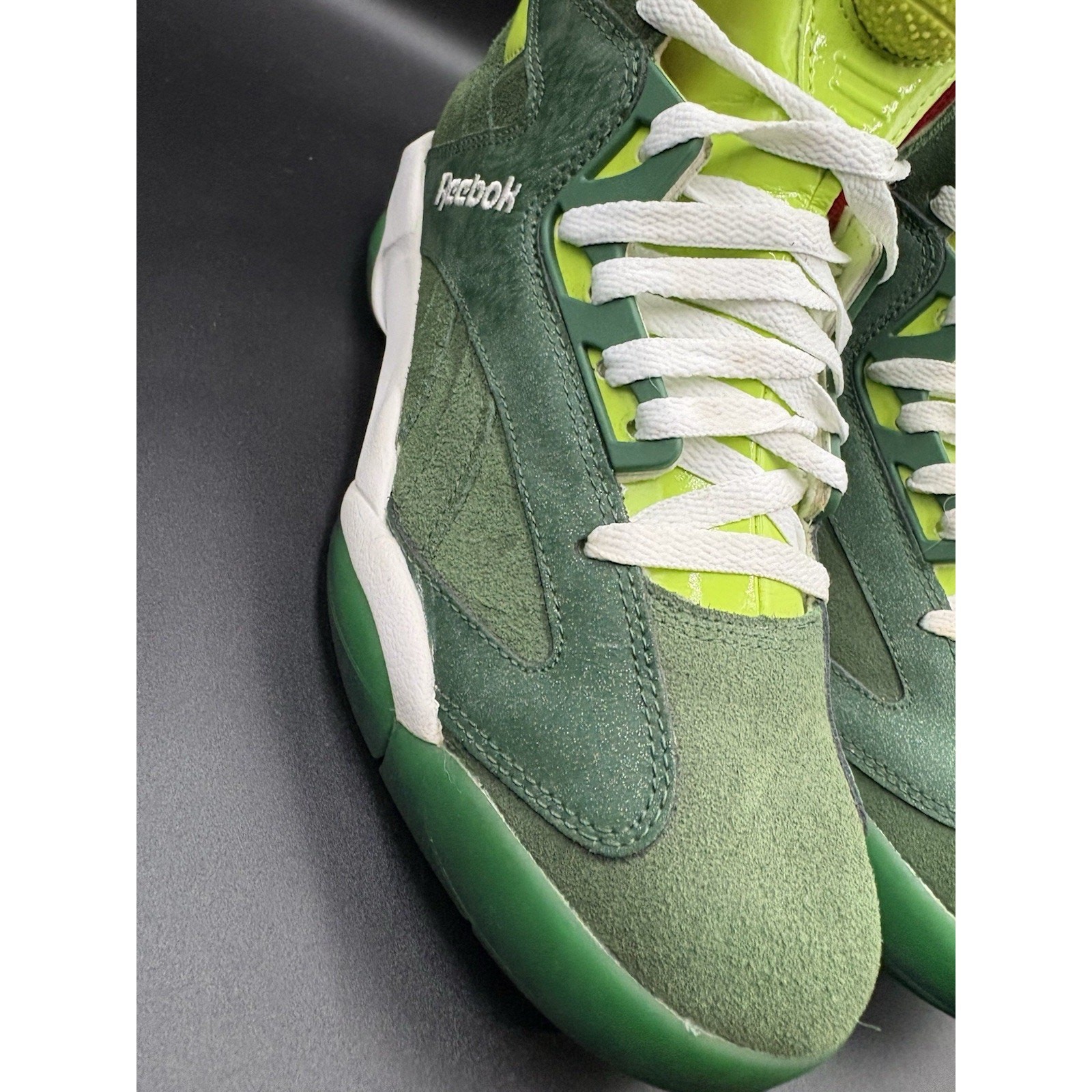 Reebok Shaq Attaq “Ghost of Christmas Present” Grinch Pump 9 mens 2013 Sneakers