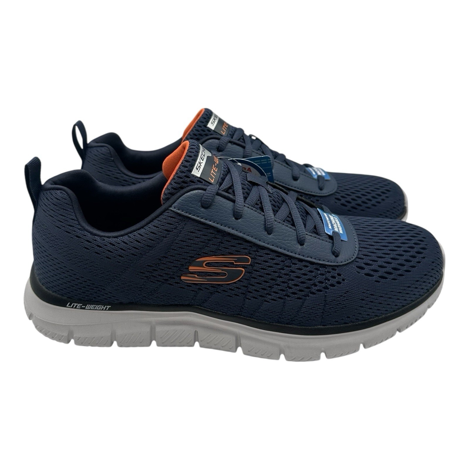 Skechers Track Moulton Shoes Mens Sz 11 Navy Sneakers Lite-Weight 232081 NVOR