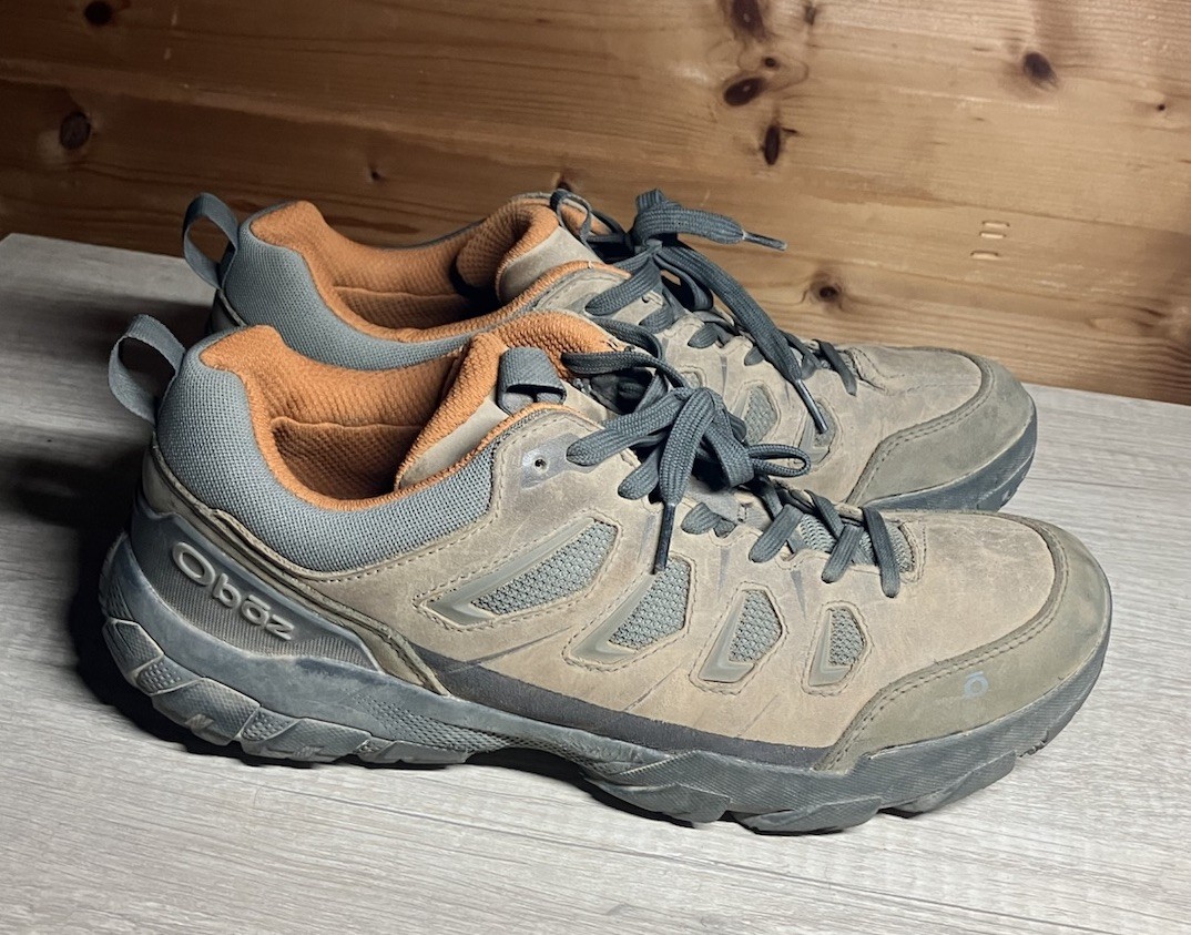 Size 10.5 – Oboz Sawtooth X Low Hiking Shoes Brown Gray Leather Men’s